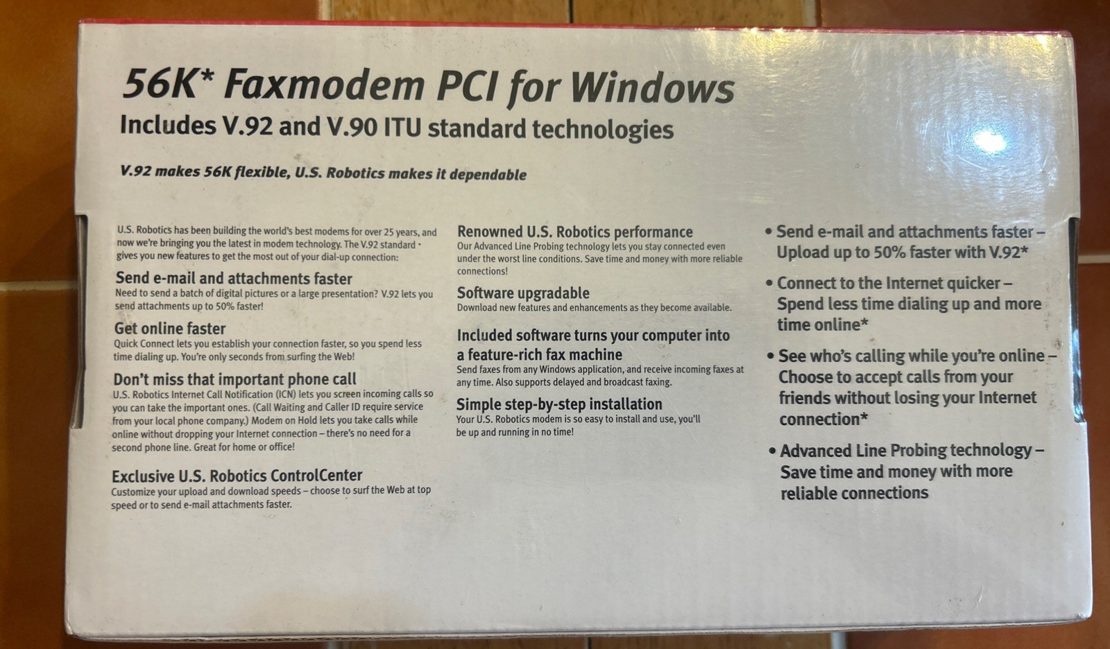 New U.S.Robotics 56K Faxmodem Serial Data V.92 Model 5699B External 738168033348