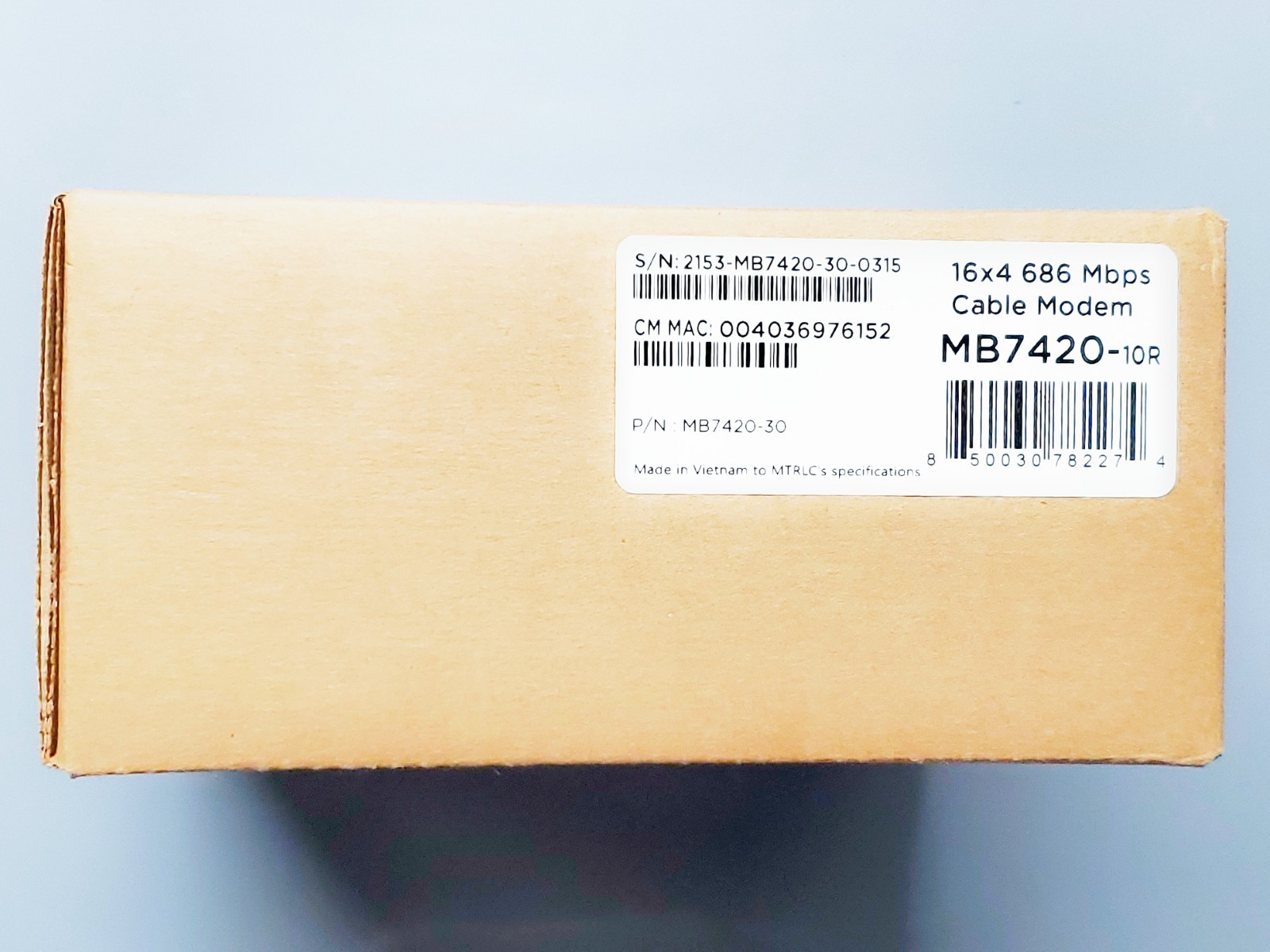 Motorola 16×4 Cable Modem 686 Mbps MB7420-10R / MB7420-30