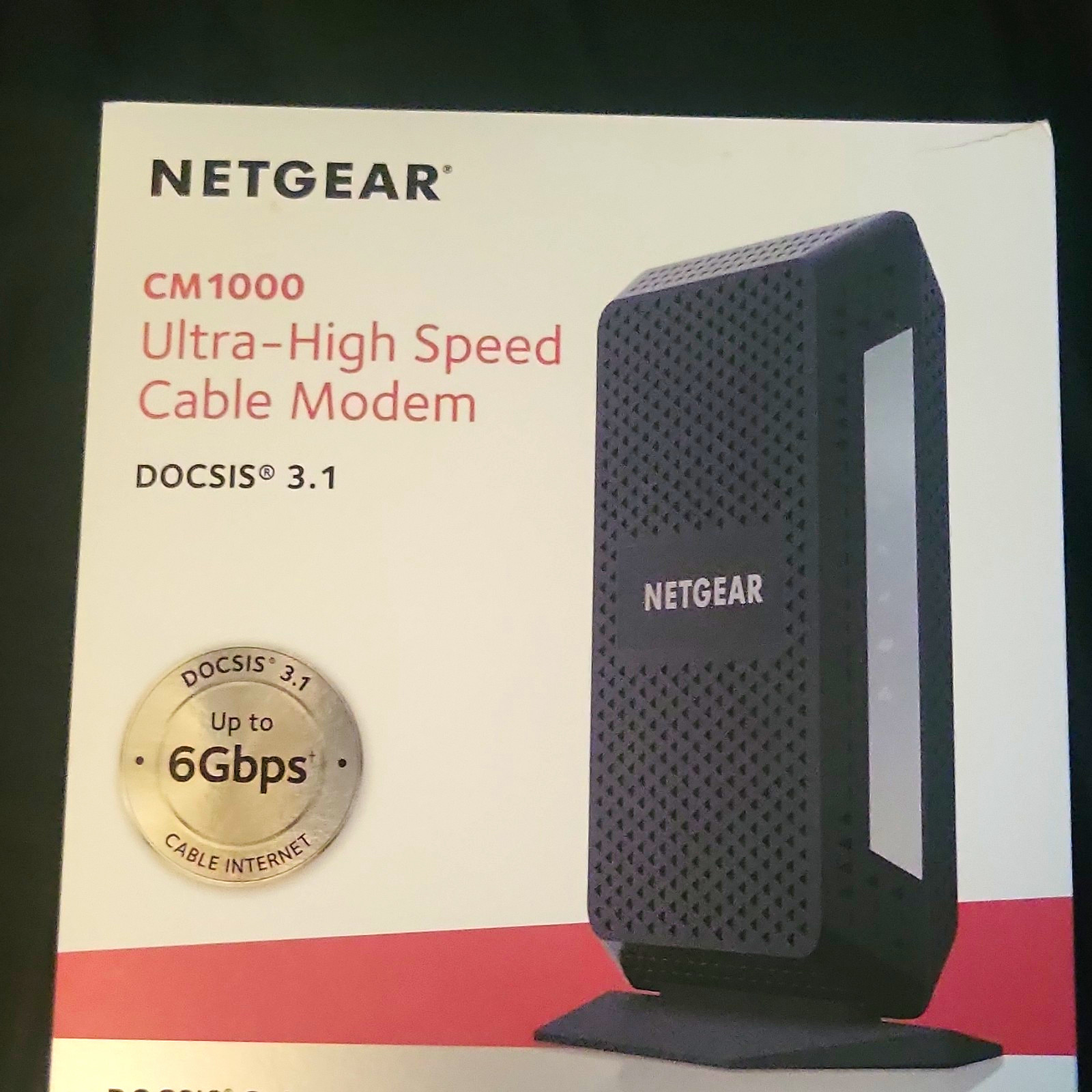 NETGEAR CM1000 DOCSIS 3.1 Cable Modem 6 Gbps Downstream, 1x Ethernet
