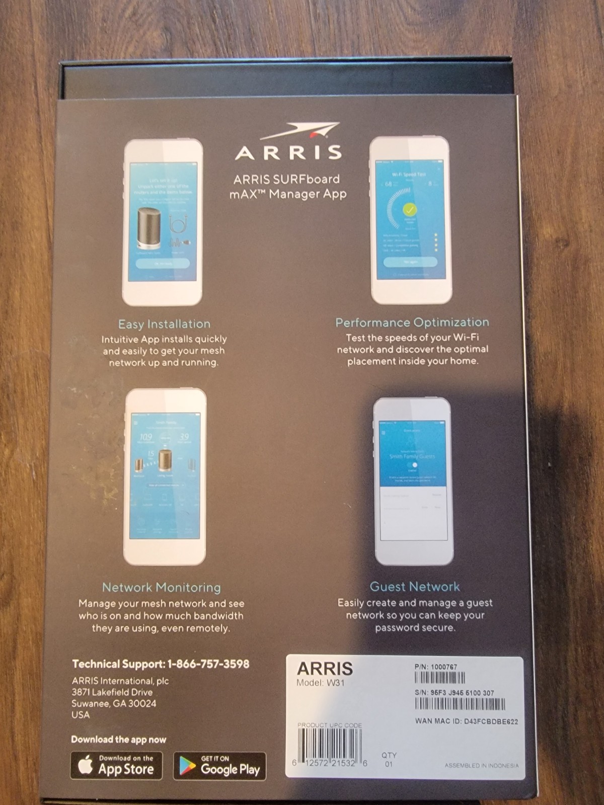 ARRIS SURFboard mAX Pro W31 Tri-Band Mesh Ready Wi-Fi 6 Router – USED