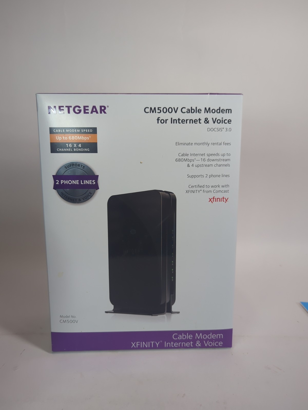 NETGEAR CM500V Cable Modem for Internet & Voice Xfinity 680mbps C5