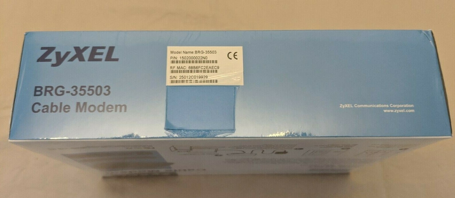 ZyXEL BRG-35503 Cable Modem, DOCSIS 3.0, IPv4 & IPv6 compatible – New & Sealed