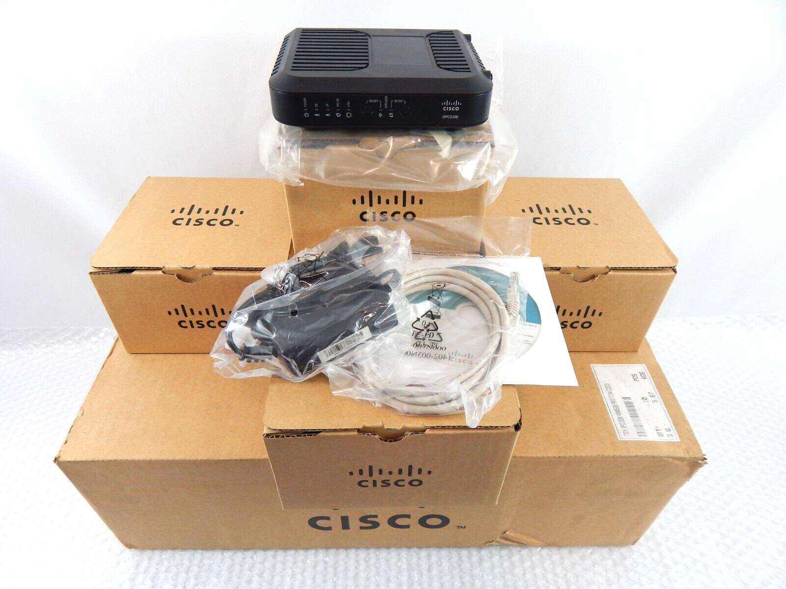 CISCO- DPC2320 CABLE MODEM WIRELESS ROUTER – 2.0 GATEWAY ETHERNET BOX OF 10 NEW
