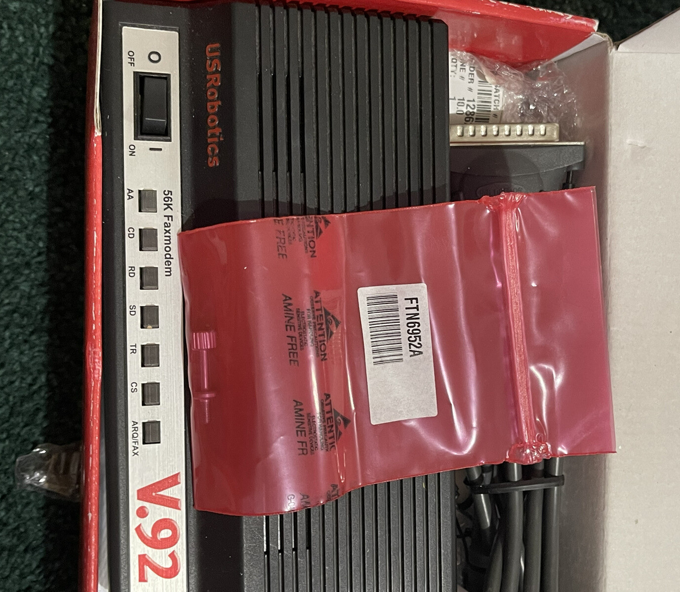 US Robotics USR5686E 56k V.92 External Serial Data Fax Modem