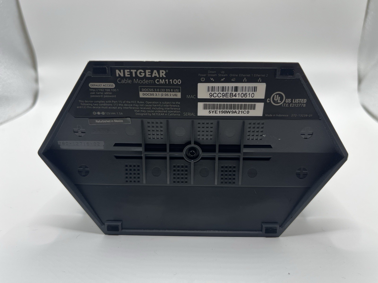 NETGEAR CM1100 Multi-Gig Cable Modem DOCSIS 3.1 – w/Power Supply