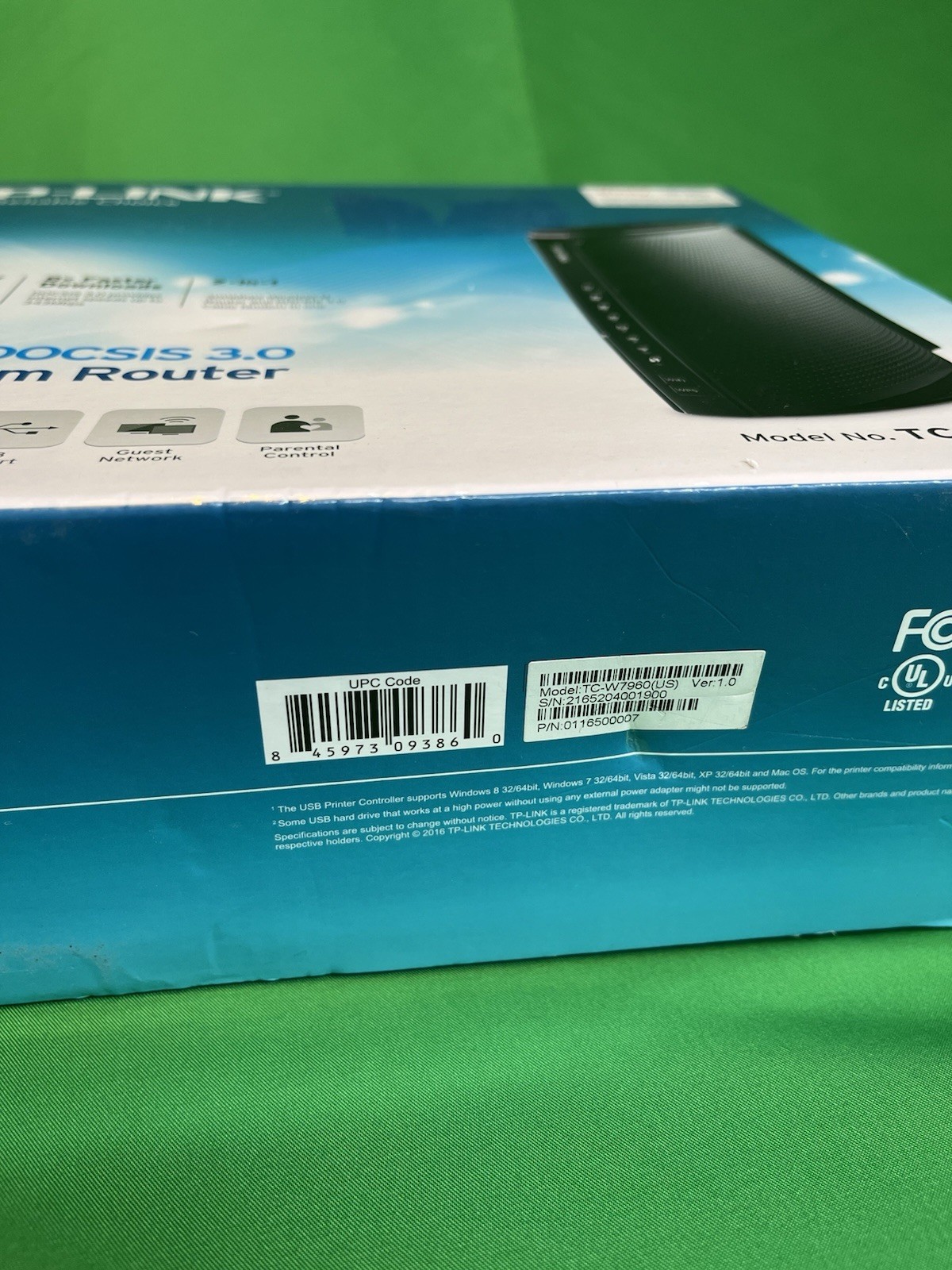 TP-Link TC-W7960 300Mbps Wireless N DOCSIS 3.0 High Speed Cable Modem Router