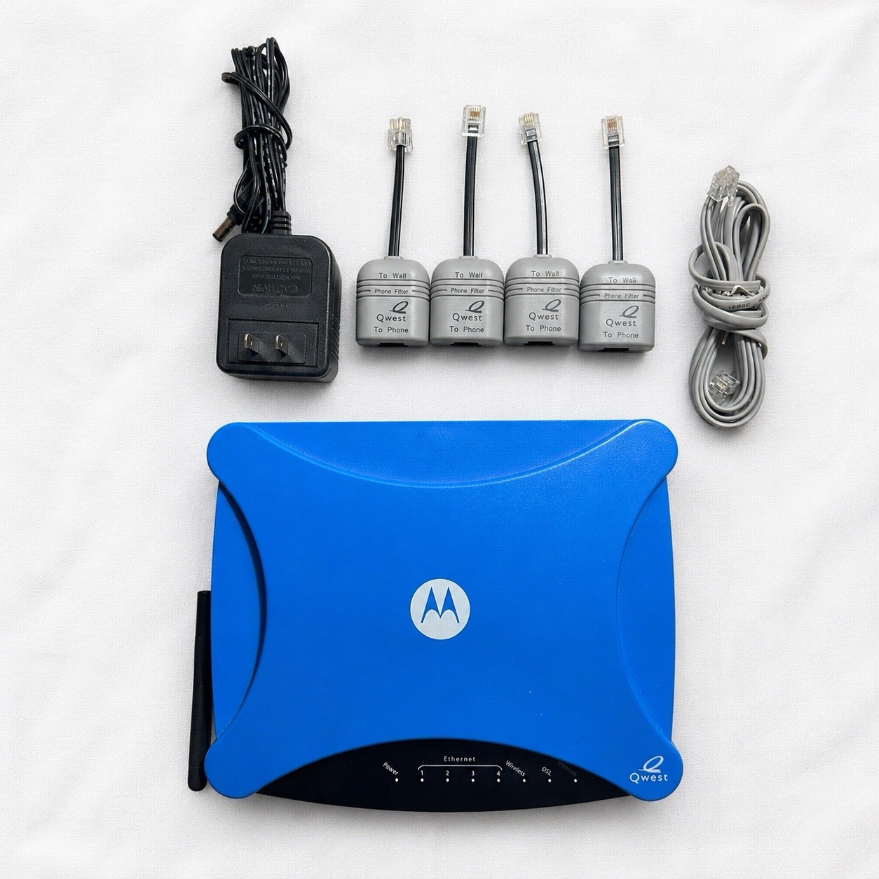 Motorola Netopia 3347-02-100Q Qwest DSL Wireless Gateway Router Complete Kit Box