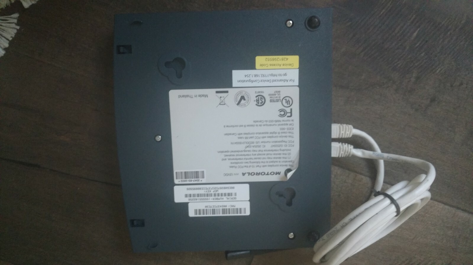 Motorolla Ethernet DSL Wifi router