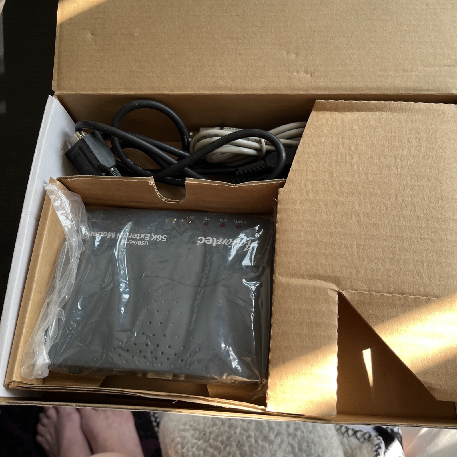 Vintage Actiontec Modem Kit AOL Open Box with All Cords and Power Supply