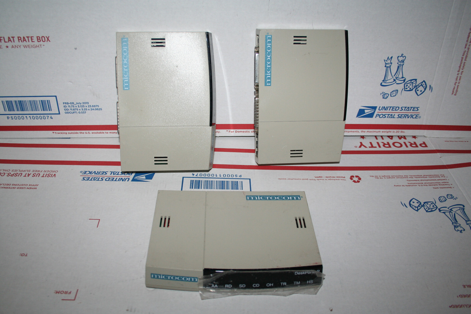 Lot of 3 Vintage 1997 Microcom DeskPorte 28.8P P Modem – Untested parts or repai