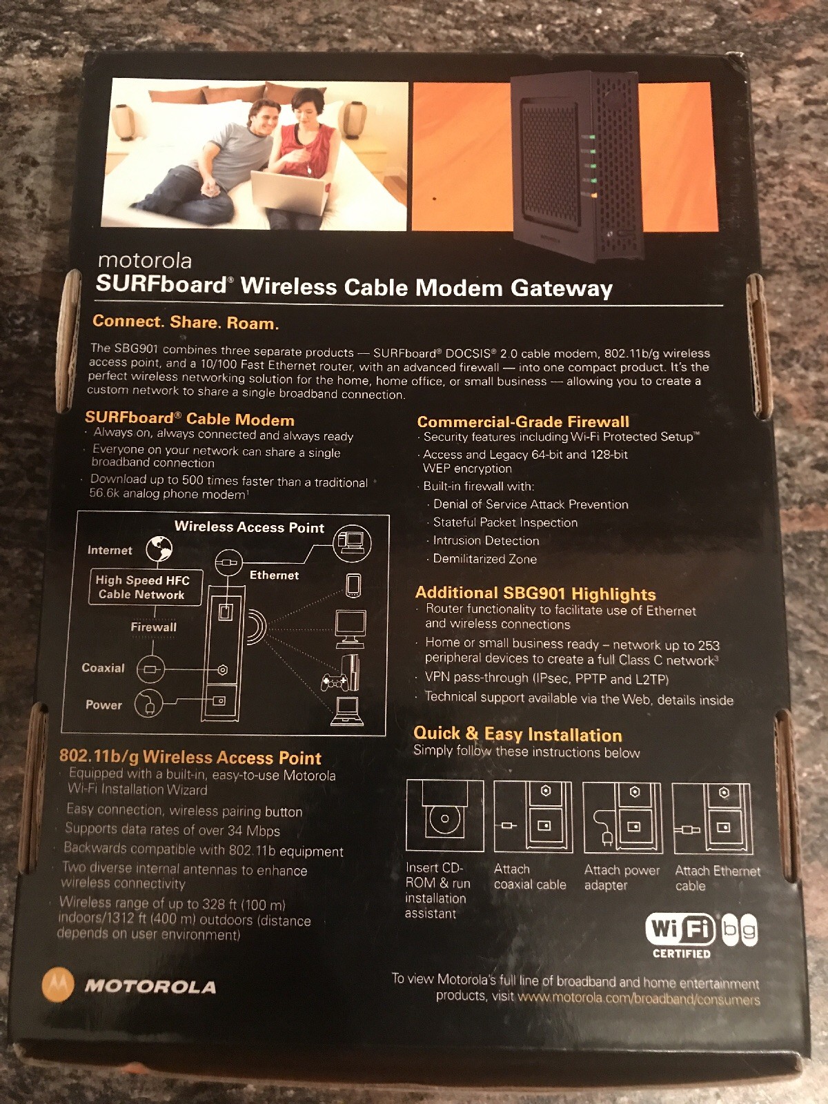 Motorola Surfboard Wireless Cable Modem Gateway