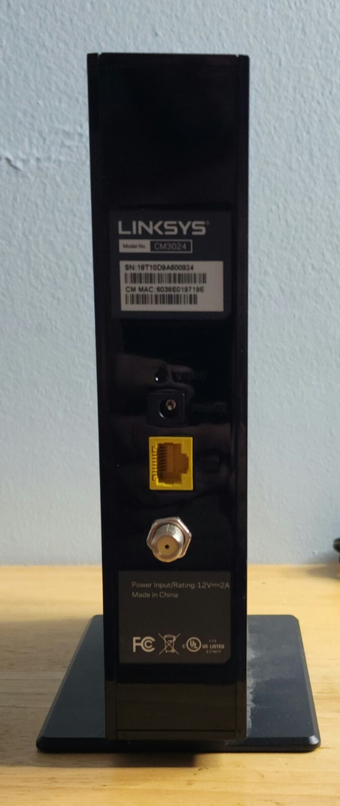 LINKSYS CM3024 High Speed DOCSIS 3.0 24×8 Cable Modem With Power Cable TESTED