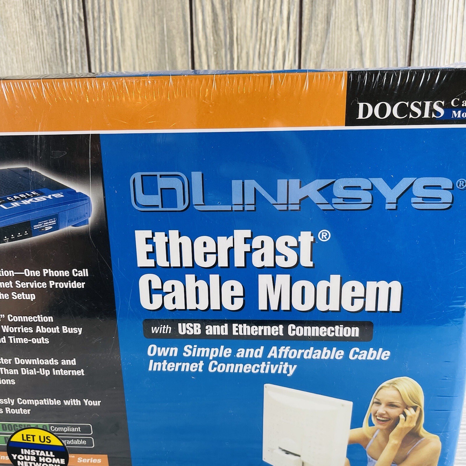 Linksys BEFCMU10 Cable Modem with Cable and USB and Ethernet Connections SEALED