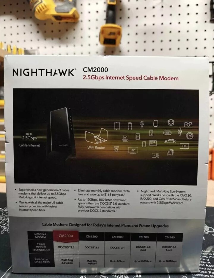 NETGEAR Nighthawk Multi-Gig Cable Modem (CM2000)