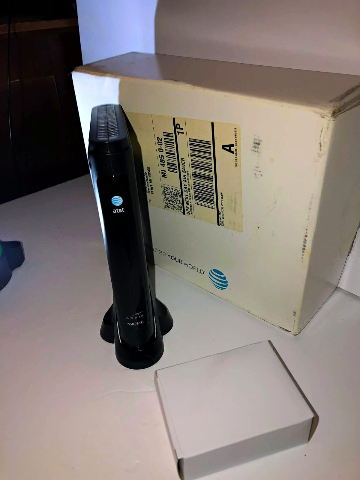 ARRIS NVG510 AT&T ADSL/DSL Modem Router 24 Mbps 4-Port 100 Mbps Black