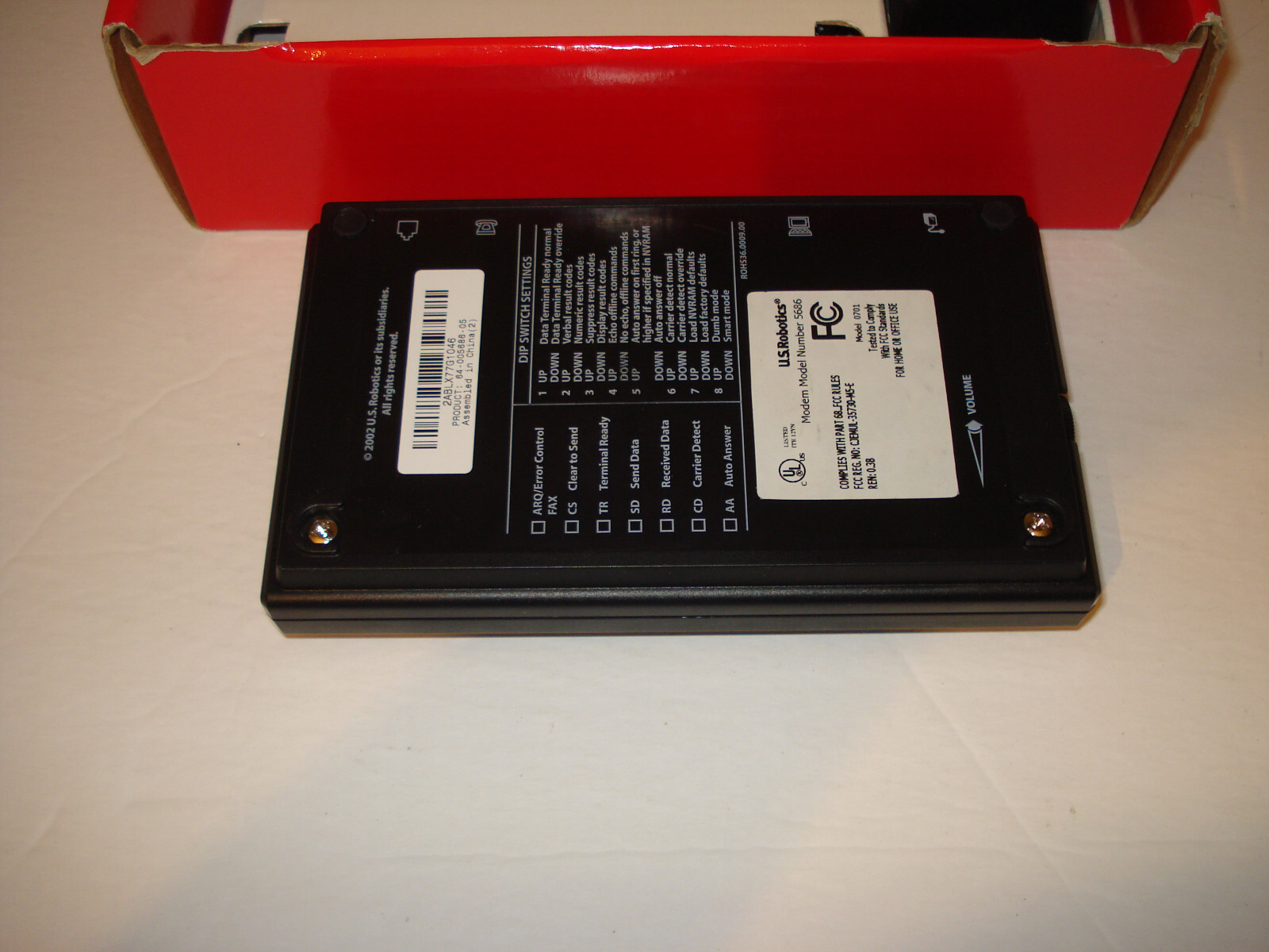 US ROBOTICS 56K MODEM Includes V.92 and V.90 ITU Standard Technologies # 5686E