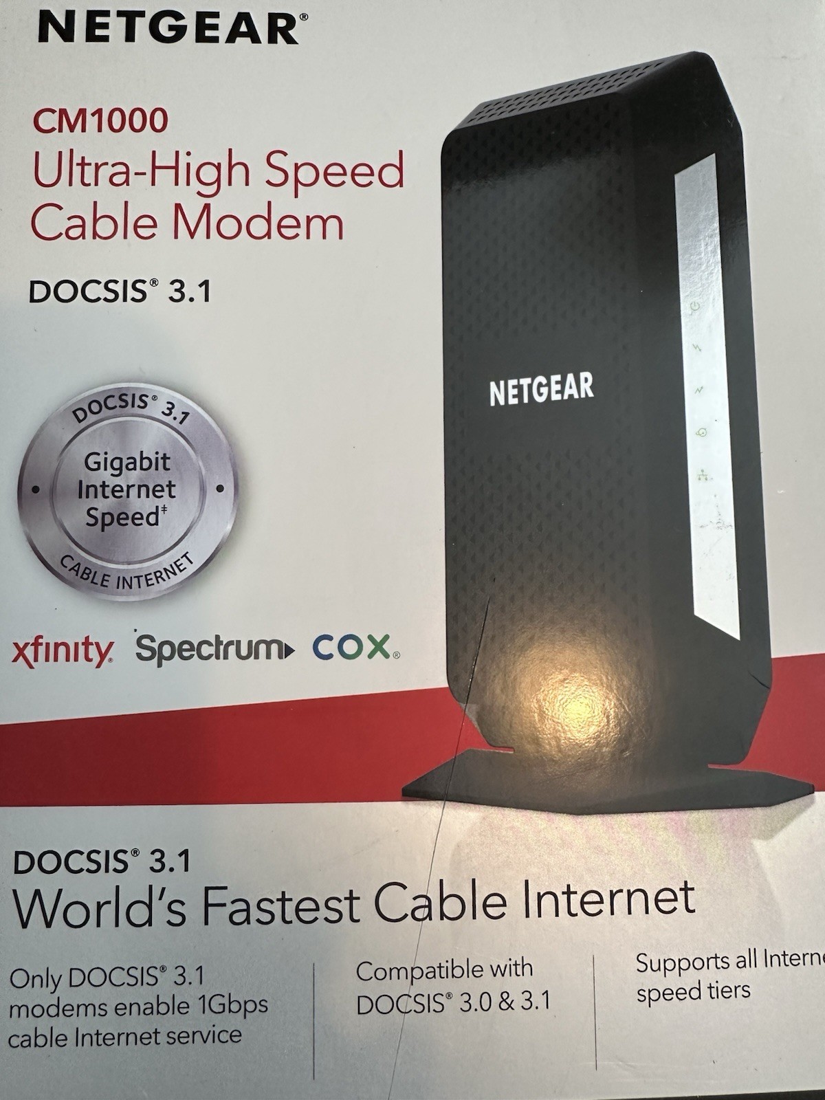 NETGEAR CM1000 DOCSIS 1000Mbps Cable Modem (CM1000-1AZNAS)