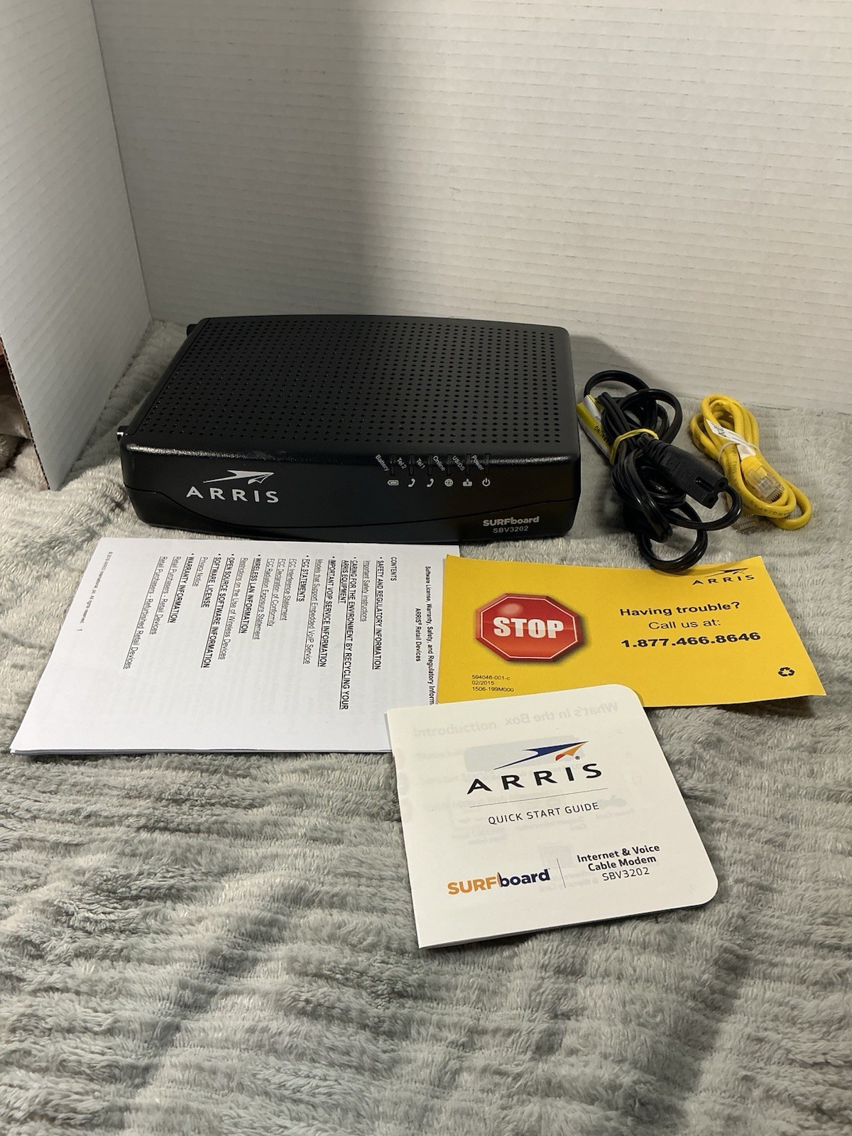ARRIS SURFboard SBV3202 DOCSIS 3.0 Cable Modem Xfinity Voice Tested Works