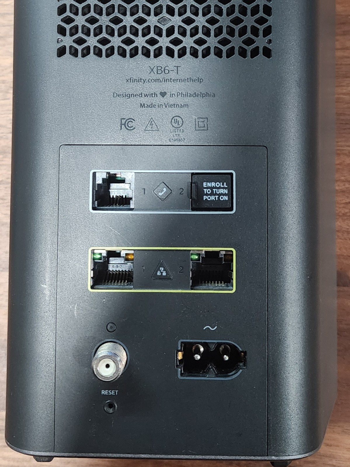 XFINITY Comcast XB6-T WiFi Router and Modem Black Power Cord *PARTS ONLY*