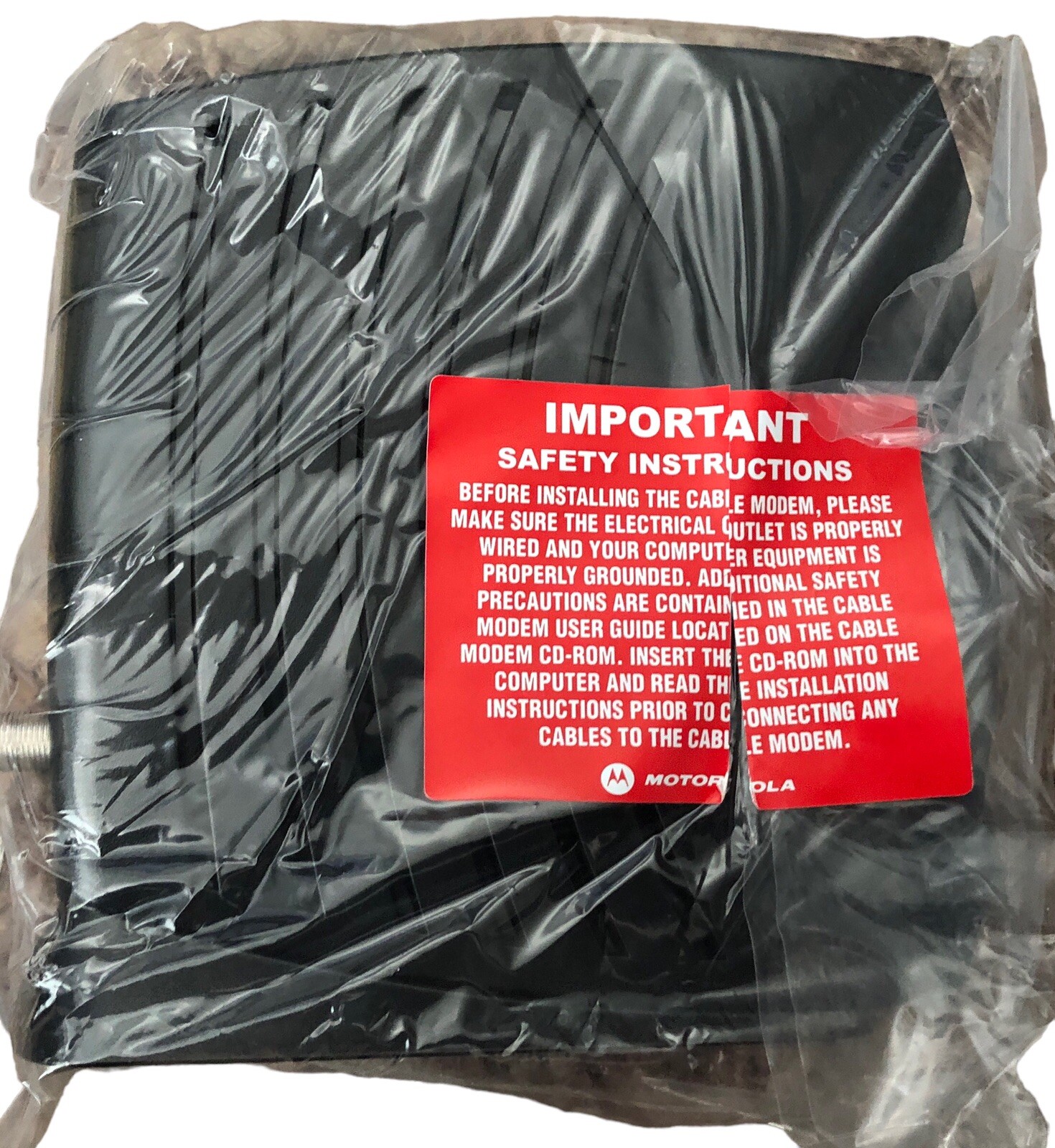 Motorola SB5101 Cable Modem With ac/dc adapter & Ethernet Cable Unused OPEN BOX