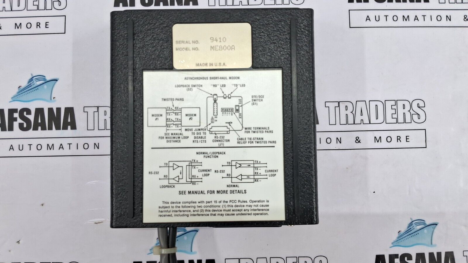 EAZY | ME800A | ASYNCHRONOUS SHORT-HAUL MODEM