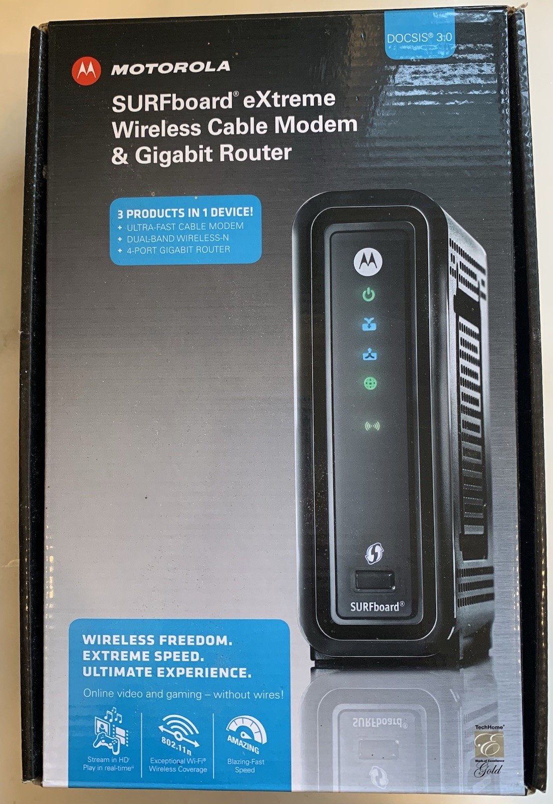 Motorola ARRIS SURFboard SBG6580 DOCSIS 3.0 Cable Modem and Wi-Fi Router