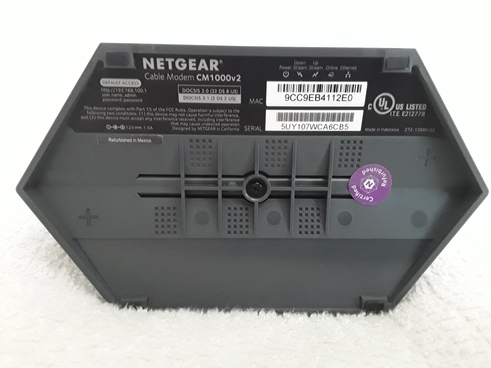 NETGEAR CM1000v2 DOCSIS 3.1 3.0 Cable Modem Computer Tech