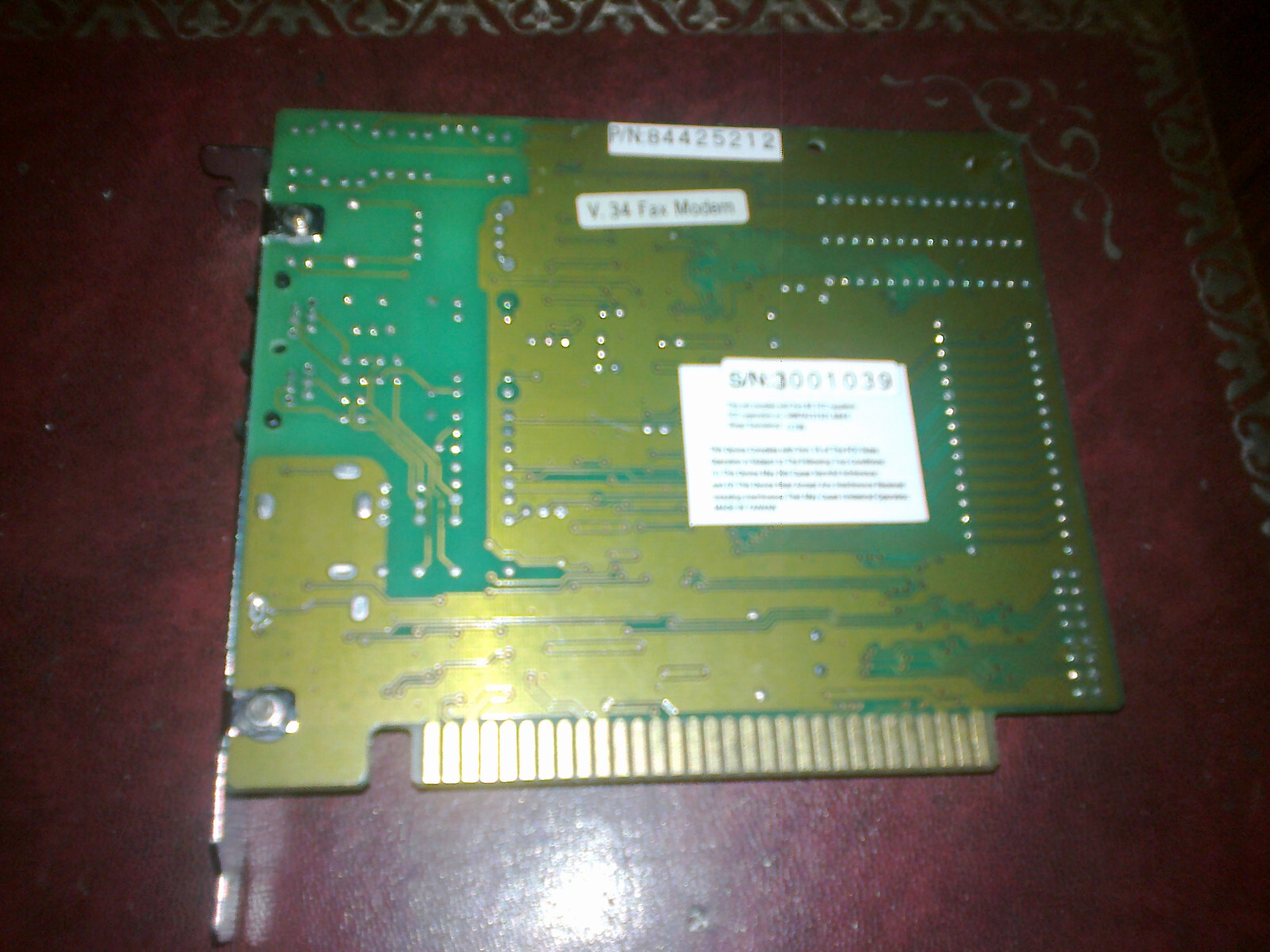 ROCKWELL R6682-26 V.34 1428VQH-R1 ISA Windows 95 98 2000 Me FAX MODEM