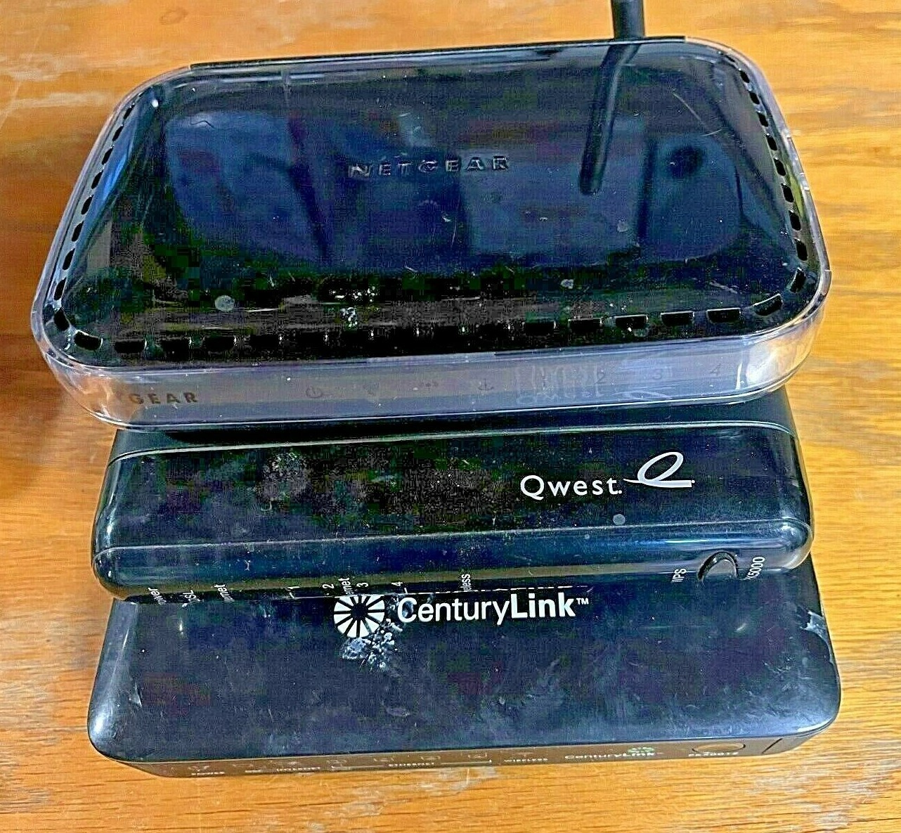 -LOT OF 4- Used Modems, Centrury Link, Net Gear, Quest