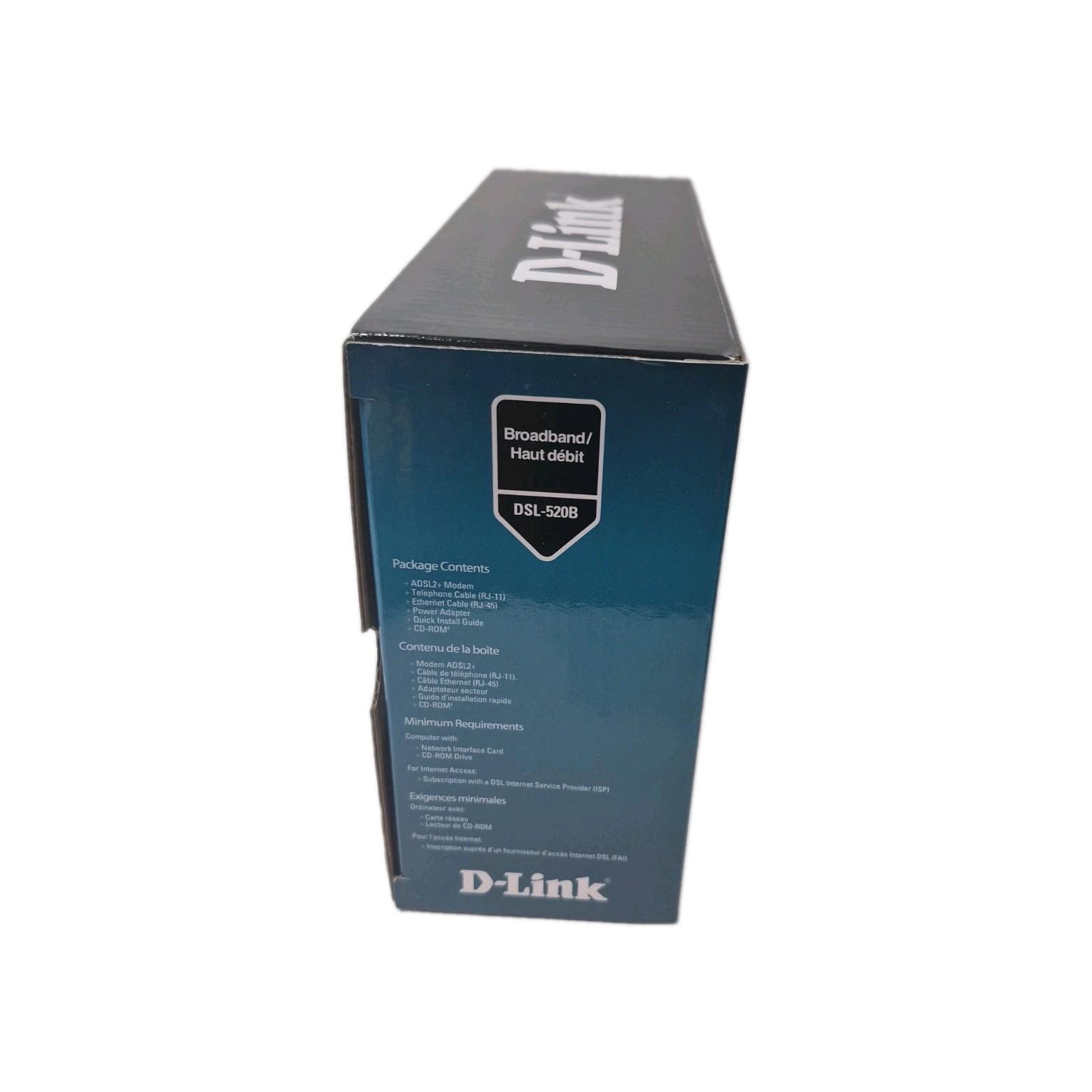 D-Link ADSL2+modem (DSL-520B) Broadband Faster DSL Connection New Open Box