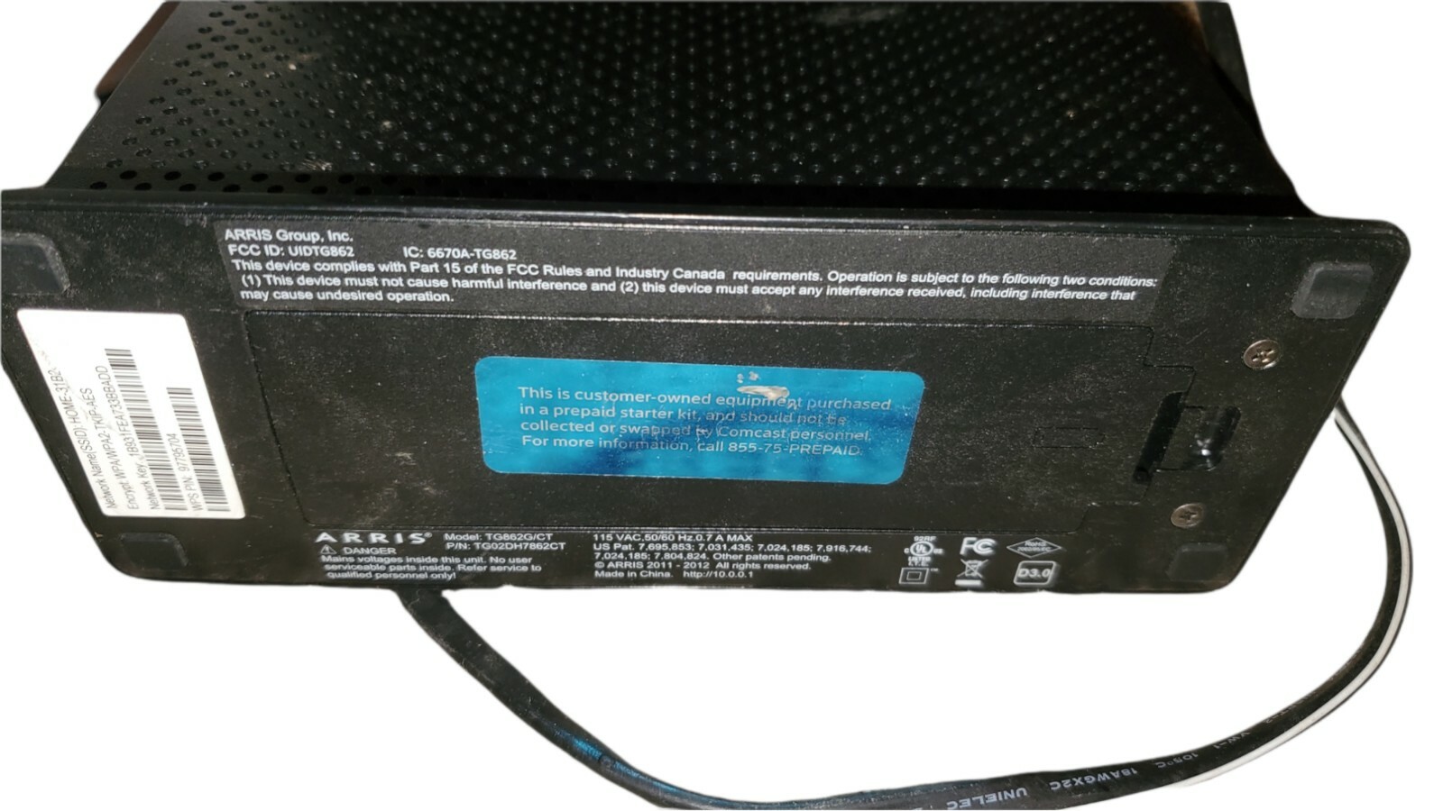 XFINITY HOME INTERNET MODEM STARTER KIT Prepaid * Used / No Battery (Q)