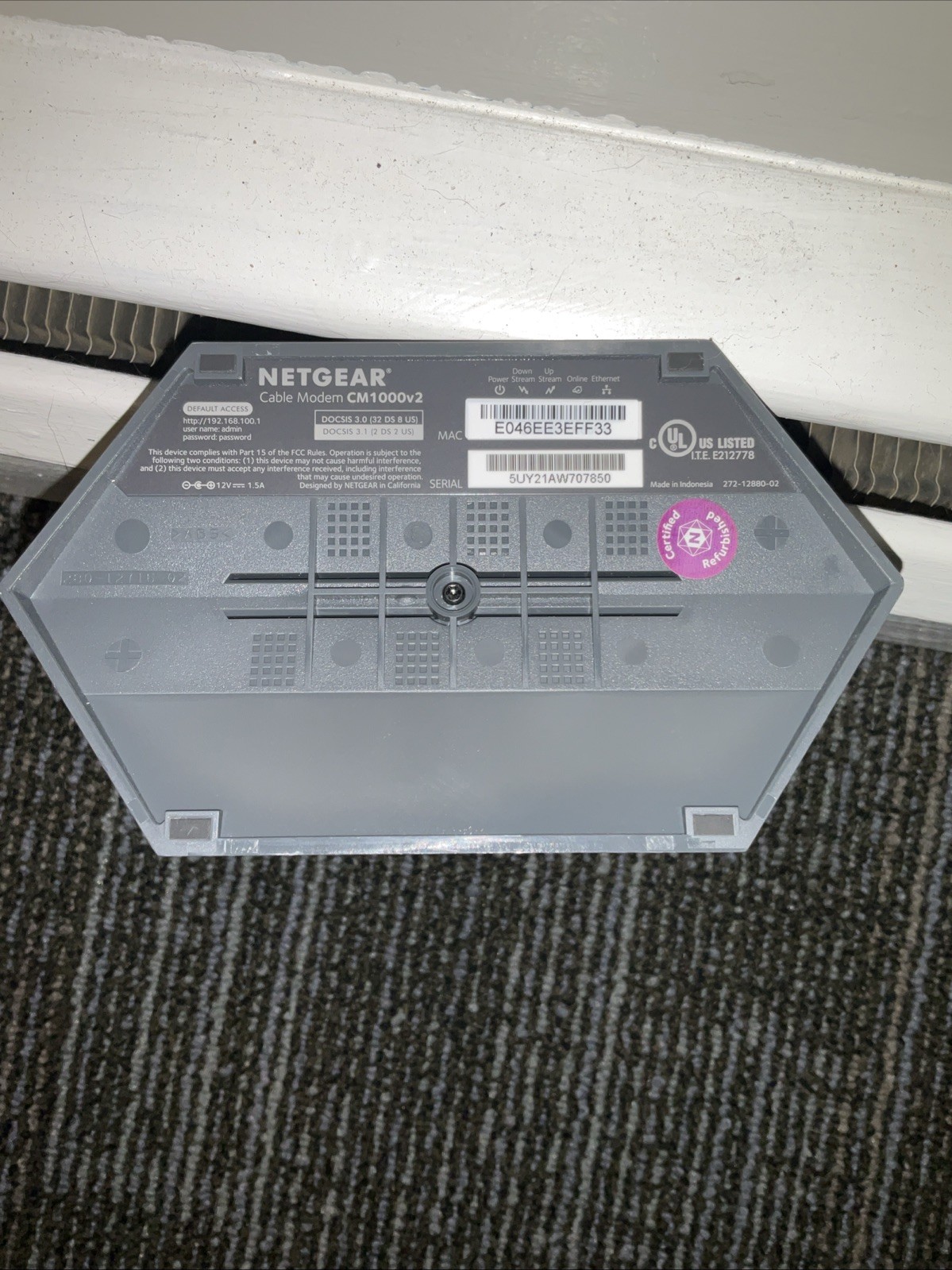 Netgear CM1000 v2 DOCSIS 3.1 Cable Modem Xfinity, spectrum, optimum, cox