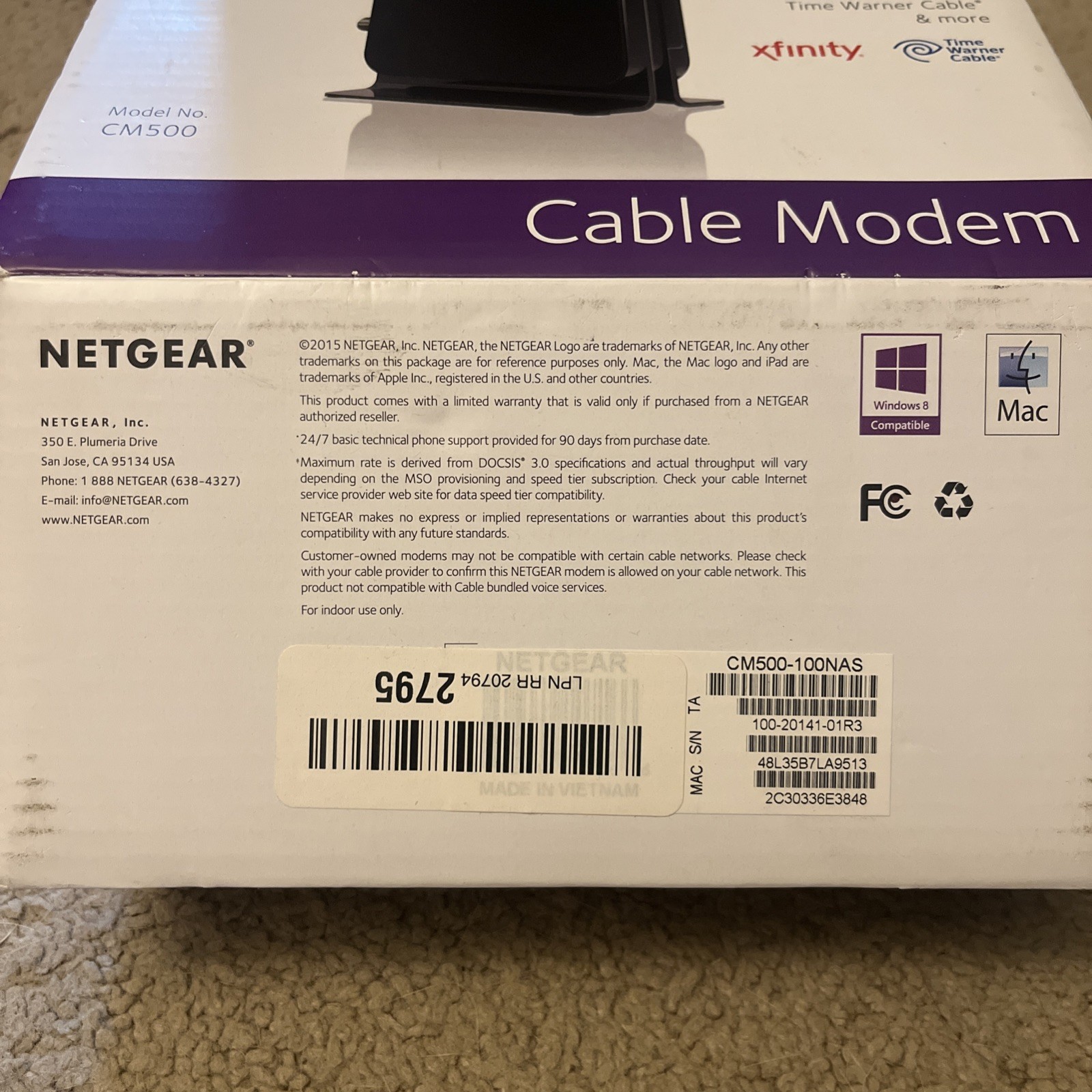 NETGEAR CM500 680 Mbps Cable Modem