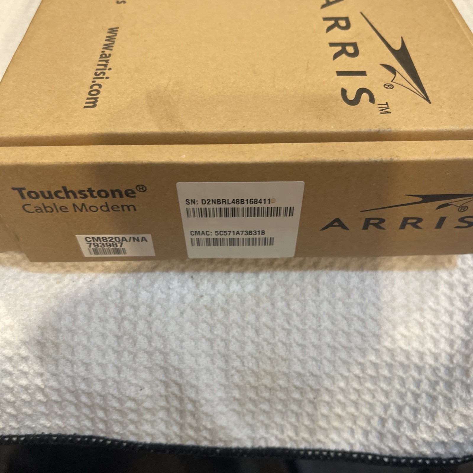 Arris D3.0 Cable Modem Model CM820A/NA, New, CMAC