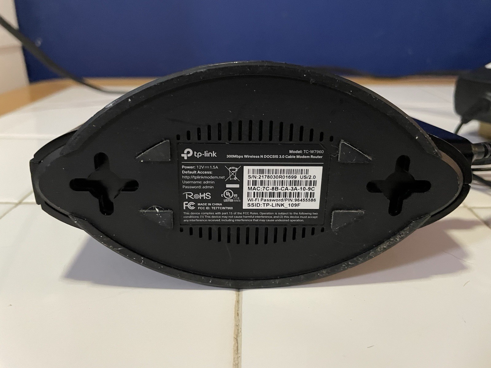 TP-Link TC-W7960 DOCSIS 3.0 300Mbps WiFi Cable Modem Router – Tested