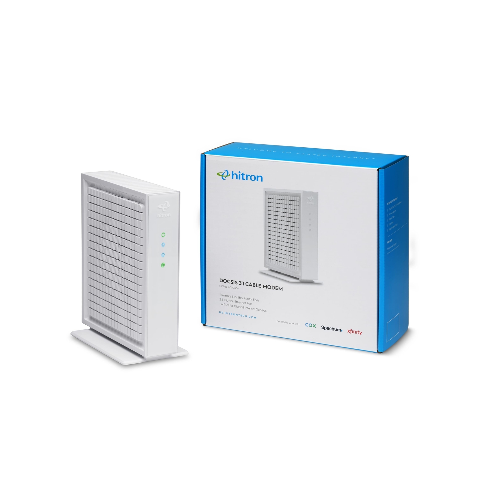 Hitron CODA56 Multi-Gigabit DOCSIS 3.1 Modem | 2.5 Gbps Max Internet Speeds |…