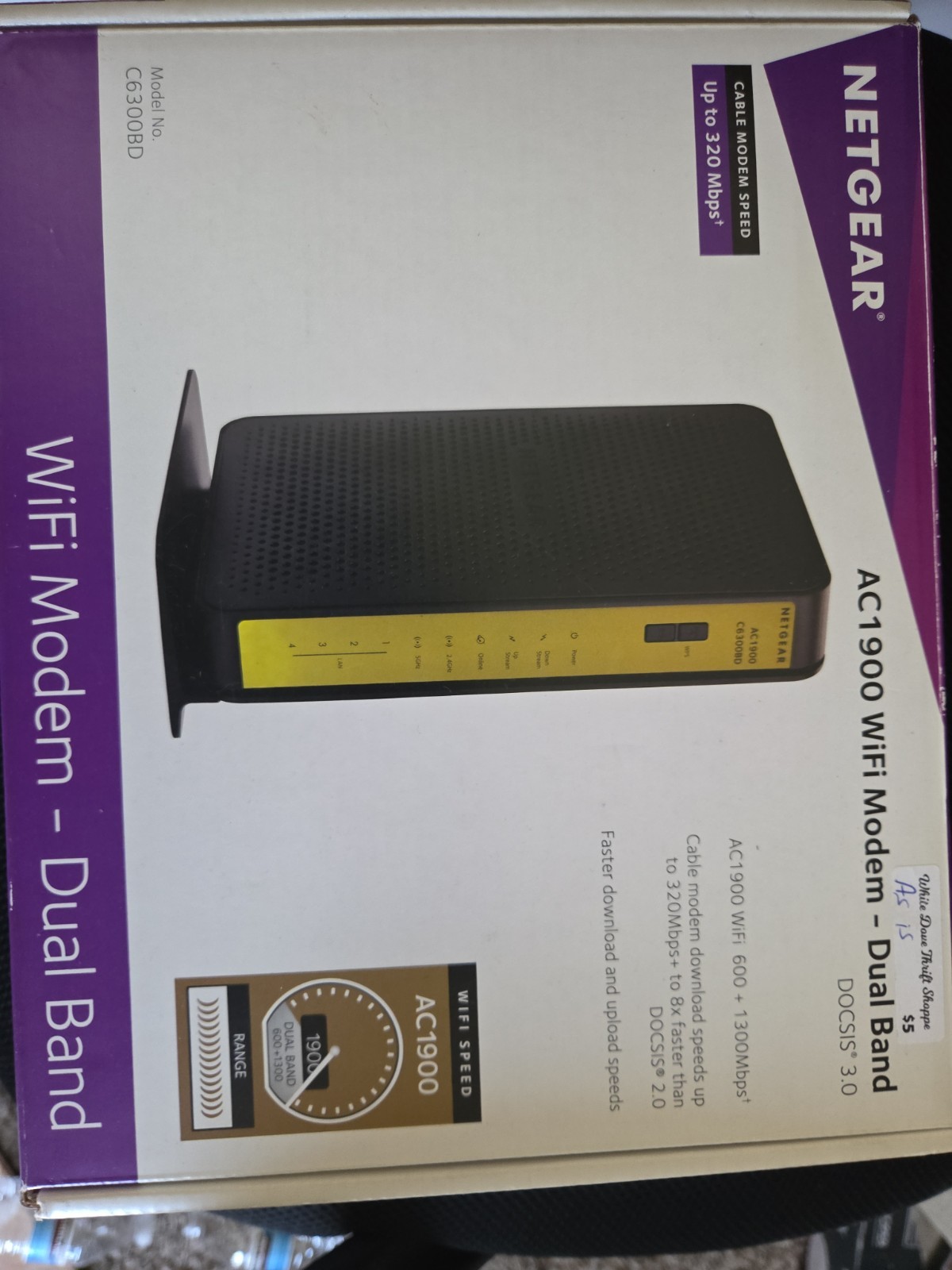NETGEAR C6300BD DOCSIS 3.0 AC1900 Data Gateway