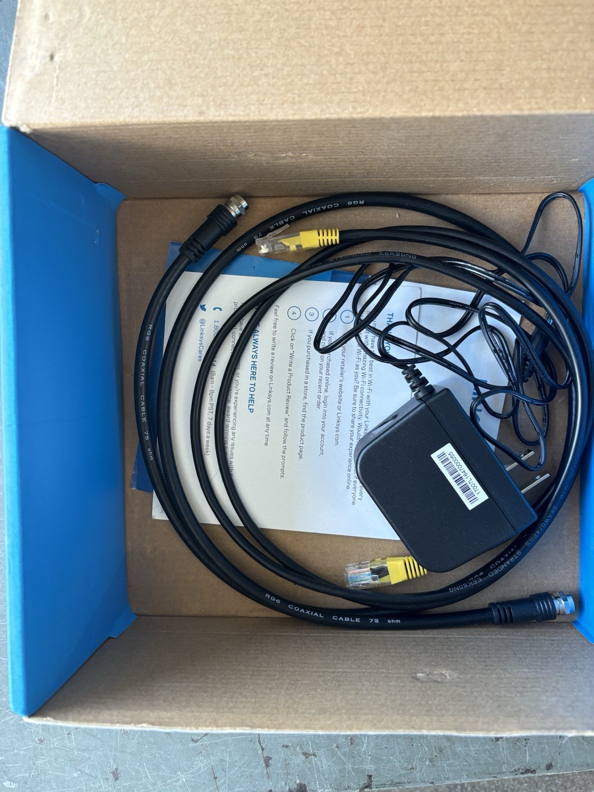 Linksys DOCSIS 3.0 24×8 Cable Modem CM3024 with Coax Cable New In Box