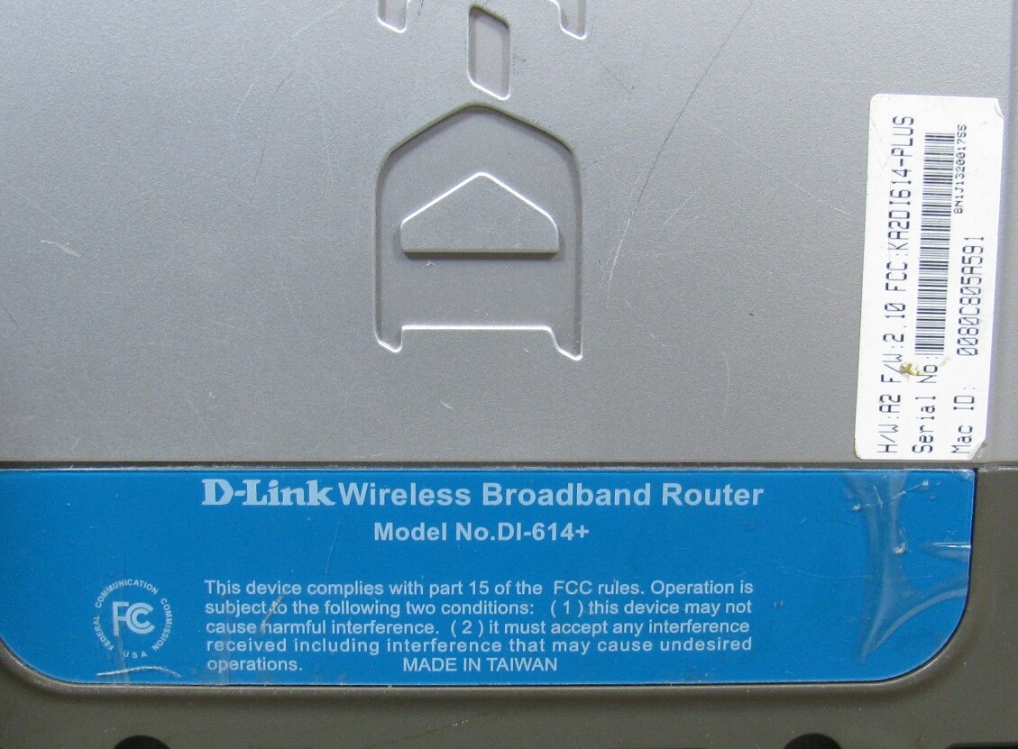 D-LINK AirPlus DI-614+ Wireless 22 Mbps Broadband Router Pre-owned