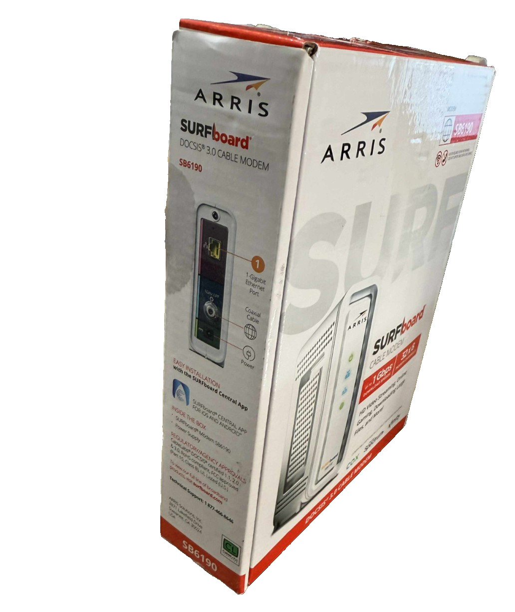 ARRIS SURFboard SB6190 DOCSIS 3.0 Cable Modem 32×8 Up to 1 Gbps