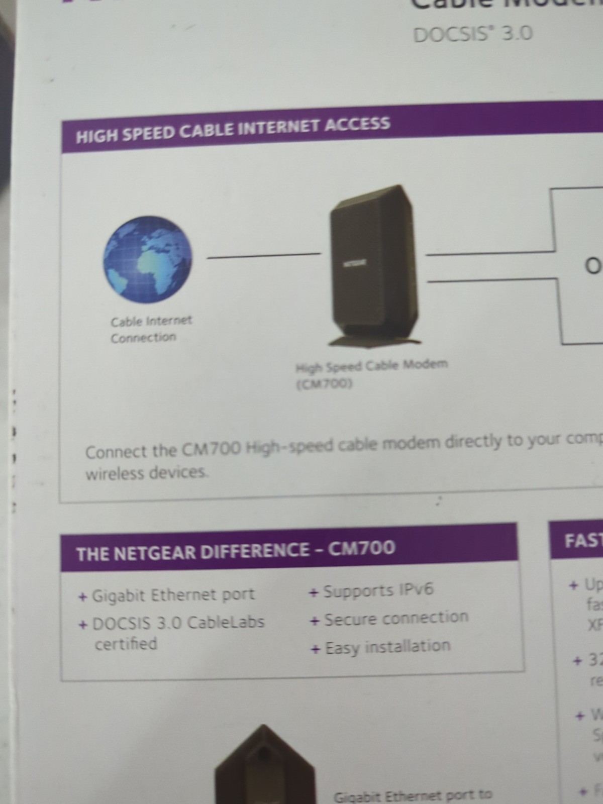 NETGEAR Cable Modem CM700 – Compatible with all Cable Providers incl. Xfinity, S