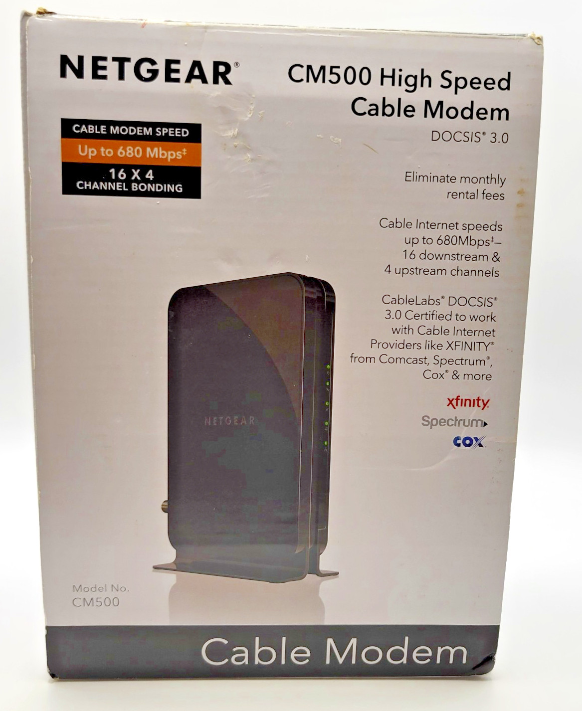 Netgear CM500 DOCSIS 3.0 High Speed Cable Modem, CM500-100NAS Tested