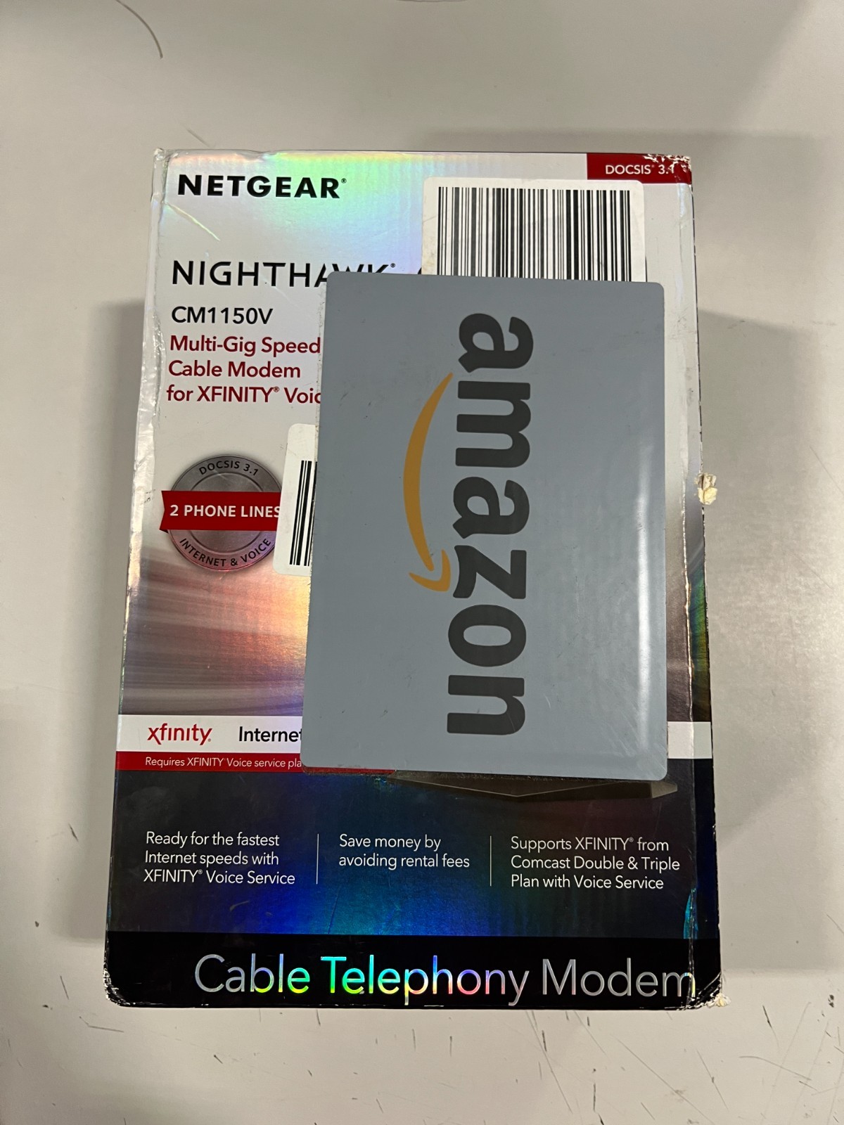 NETGEAR CM1150V Nighthawk Multi-Gig Speed Cable Modem for XFINITY Voice