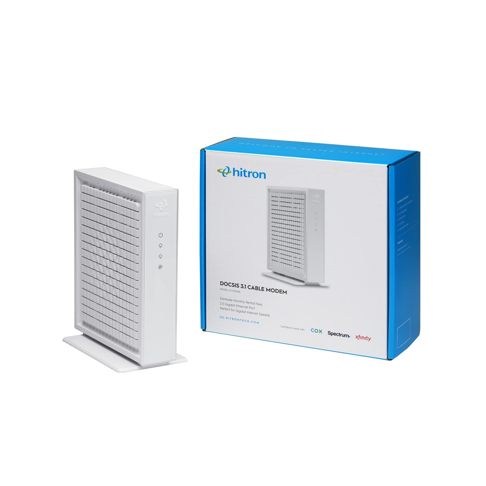 Hitron CODA56 Multi-Gigabit DOCSIS 3.1 Modem | Pairs with Any WiFi Router or …