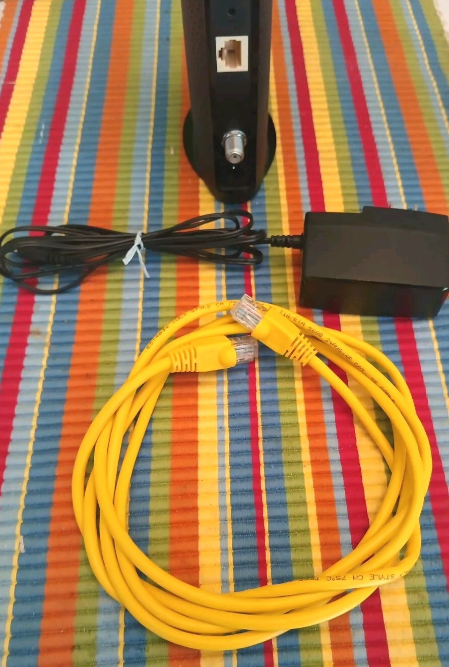 TP-LINK Modem Model TC-7610 DOCSIS 3.0 w/Power Supply, Coax & LAN Cables