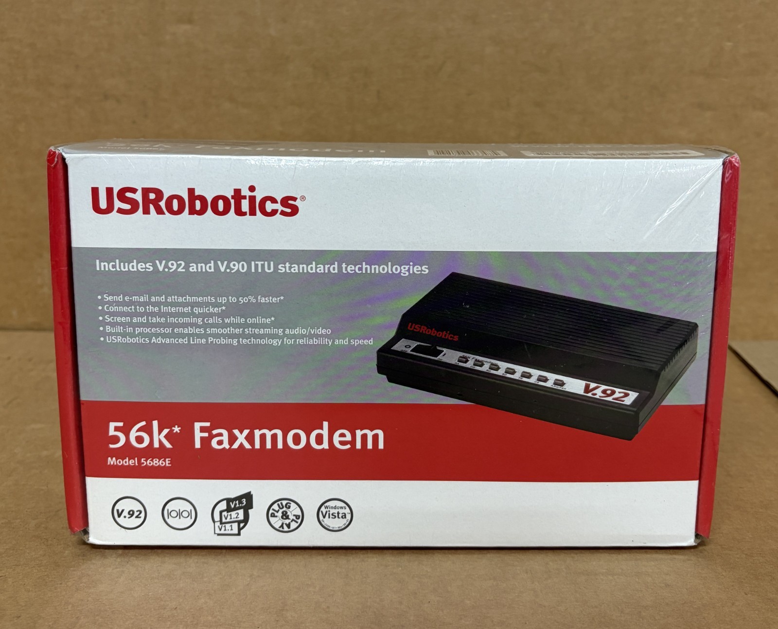US Robotics USR5686E 56k V.92 External Serial Data Fax Modem H