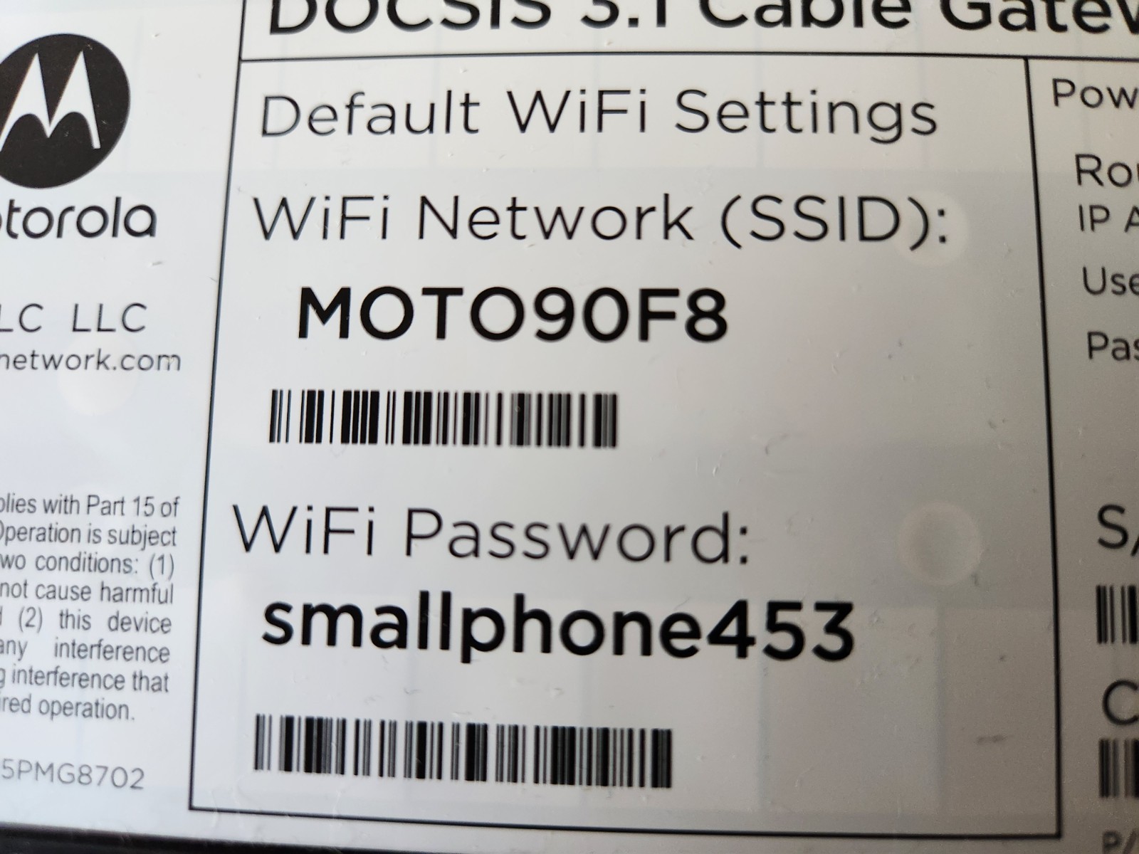 Motorola MG8702 DOCSIS 3.1 Cable Modem with Gigabit Router