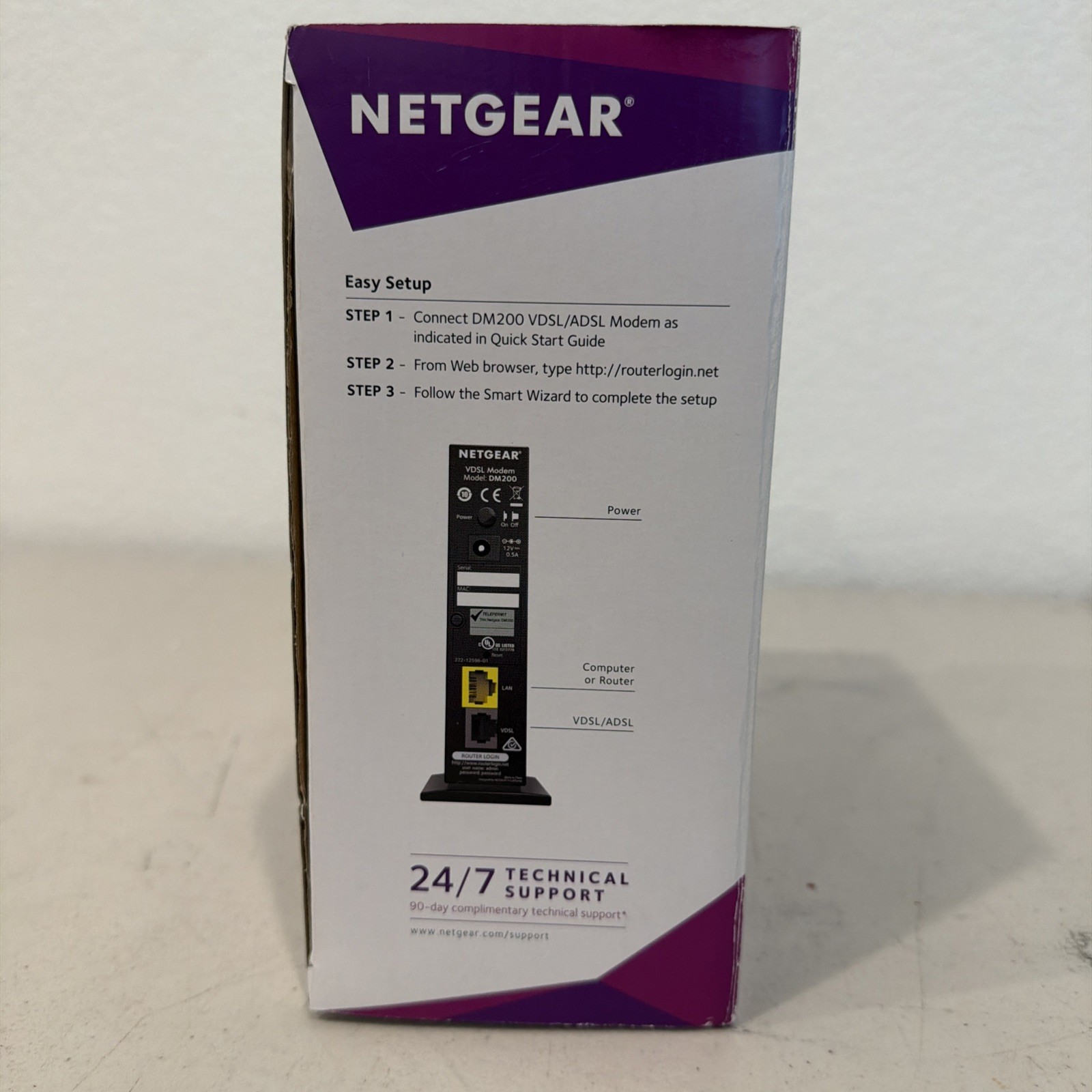 Netgear Broadband High Speed DSL Modem VDSL/ADSL DM200-100NAS Open Box