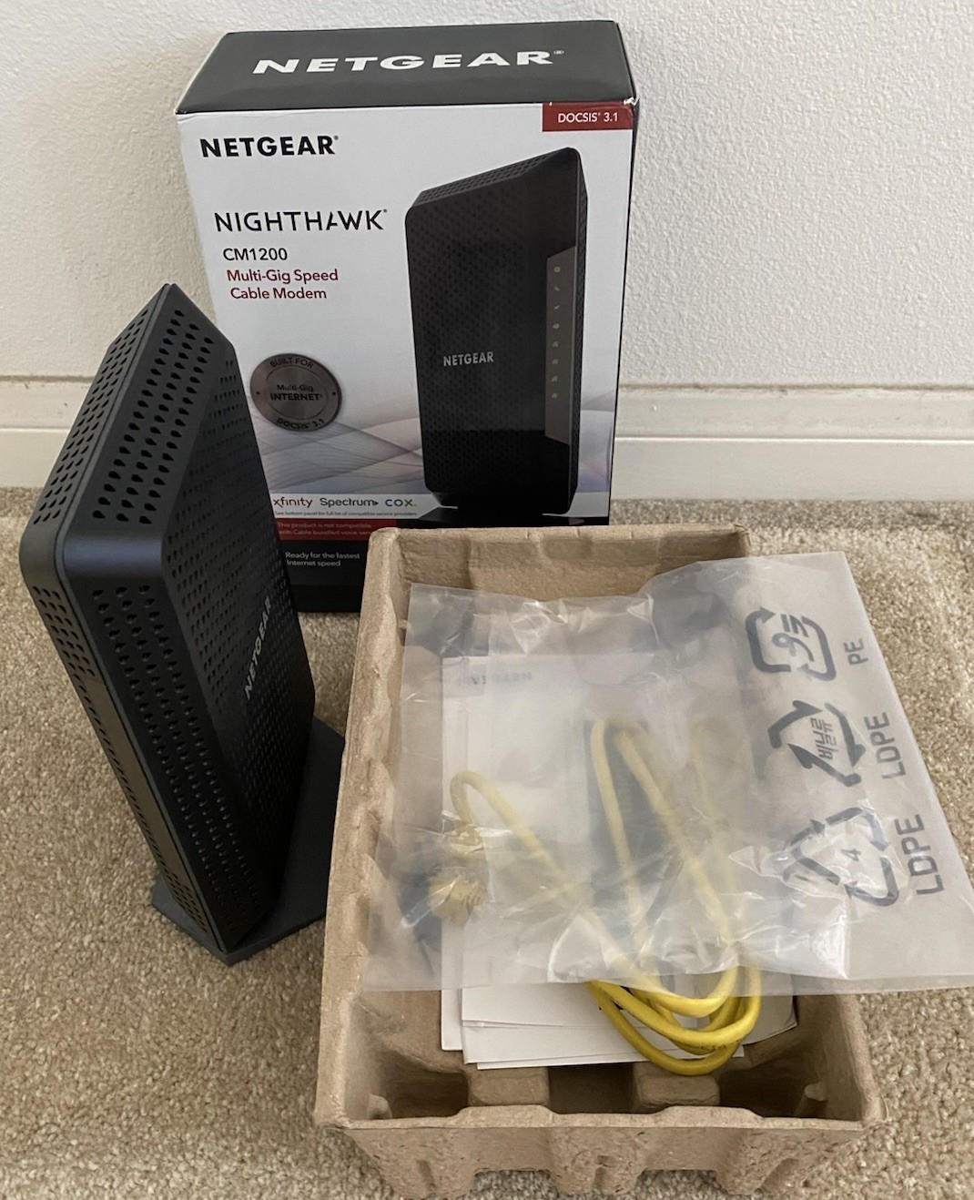 NETGEAR Nighthawk CM1200 Cable Modem Black