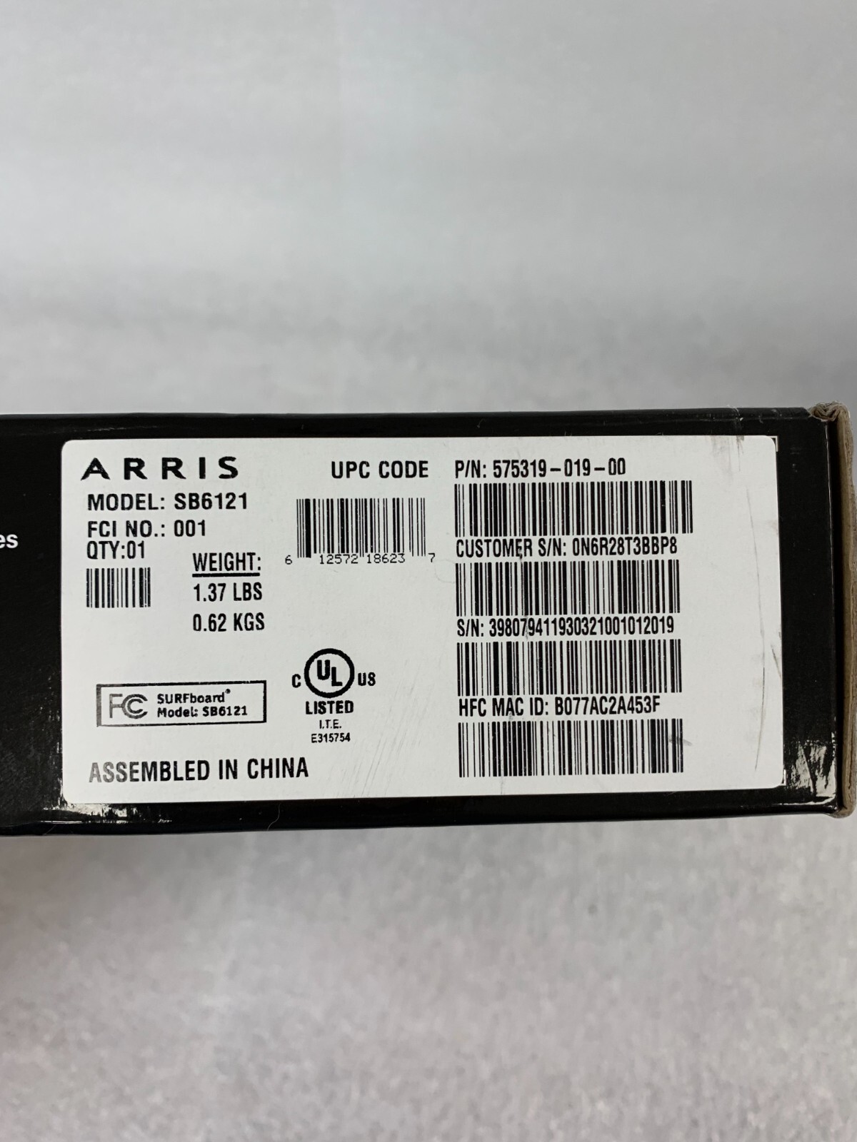 Motorola Arris SURFboard Modern 200 series -SB6121 DOCSIS 3.0 Cable FREE S/H